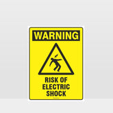 Custom Sign,Warning Risk Of Electric Shock Sign